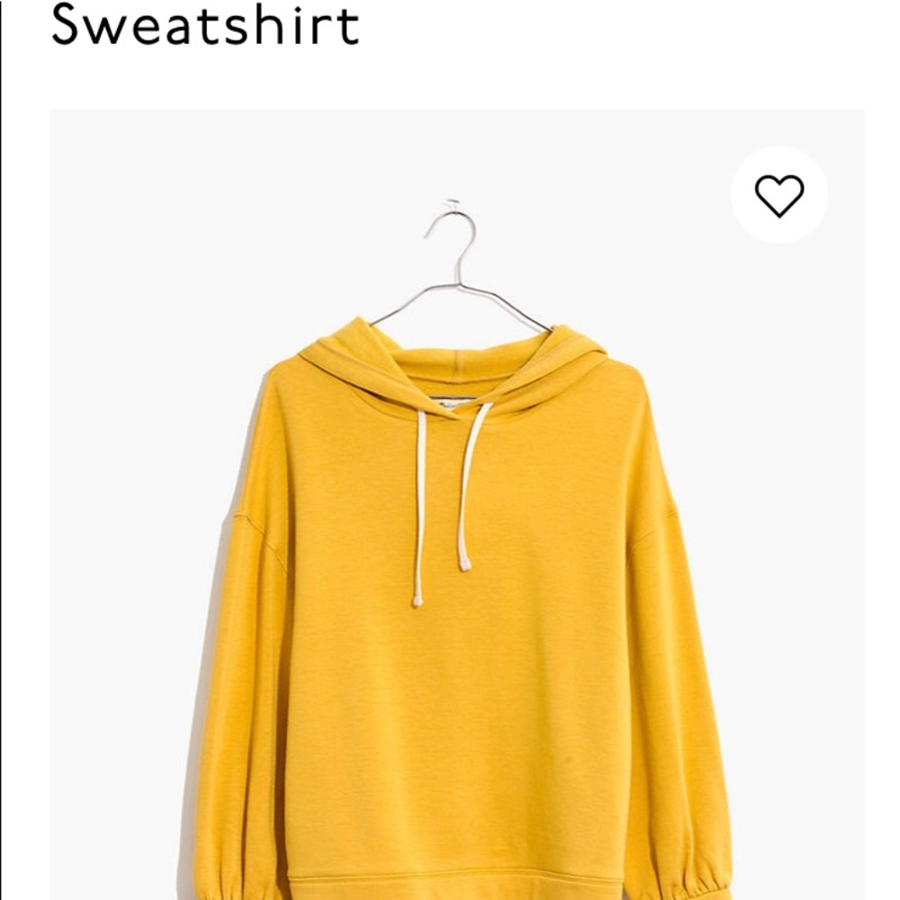 Madewell Bubble-Sleeve Hoodie Sweatshirt